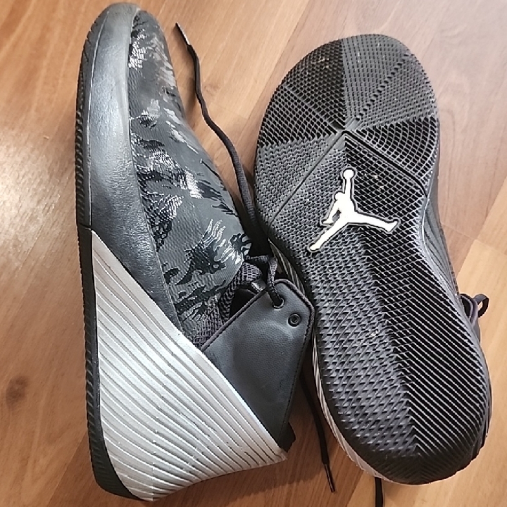 Jordan Black and Gray Sneakers